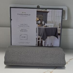 Threshold Charcoal Oblong Tablecloth